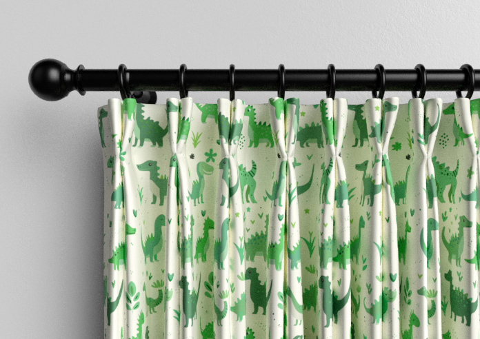 Dino Land, Lush Green - Made to Measure Curtains - Image 10